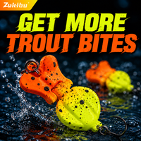 ZUKIBO Micro Dual Section Fishing Lure Single Hook Hard Bait Tungsten Bead S Action Stream Lure for Trout Bass Mandarin Culter