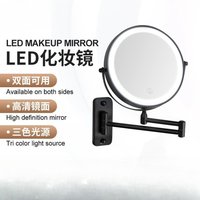 8 USB Charging Wall Mounted Shower Mirror with Lights,Double Sided 3/5/7/10X Magnifying Makeup LED Mirror Vanity Dressing Mirror