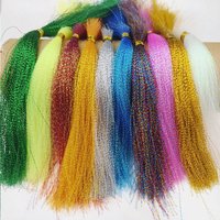 5pcs fly fishing line crystal twisted holographic tinsel 10colors for making jig hook lure files decorating lure making material