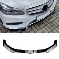 For Mercedes Benz E Class W212 Sport 2013-2016 E250 E350 Front Bumper Spoiler Lip Gloss Black/Carbon Fiber Look Lower Splitter