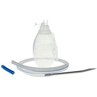 Silicone Closed Wound Drainage System Silicone Reservoir And Perforated Flat Drain Tube With Trocar Veterinary Accessories 1PC
