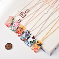 Demon Slayer Necklace Kimetsu no Yaiba Hashira Tanjiro Kamado Nezuko Zenitsu Metal Pendant Anime Jewelry Cosplay Accessory Gift