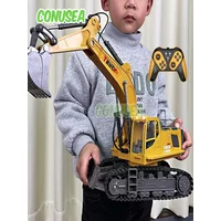 Alloy Rc Excavator Truck Toy Kids Remote Control Engineering Trucks Electric Vehicle Machine Games for Kids Boys Birthday Gifts