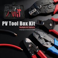 Solar Photovoltaic Tool Kit, suitable for 2.5/4/6mm² wires, equipped with wire stripper, solar wrench and solar connector set