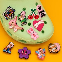 1pcs New Karol G Clog Accessories Mermaid Shoe Charms Butterfly Snail Flower Sun Clog Pins Clips Jeans Garden Shoe Decoration