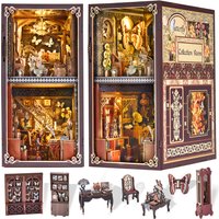 ASLOWSNAIL Butterfly Book nook kit Wooden 3D Puzzle DIY Dollhouse Bookshelf Building Model Kit Production High Quality Toys
