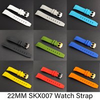 22mm Watch Strap eplacement Bracelet Watch Accessories Watch Parts Rubber Material Matching Watch/Case With SKX007 Strap