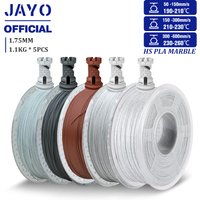 JAYO Hochgeschwindigkeits-Marmor-PLA-Filament, 5 Rollen Hochgeschwindigkeits-PLA-3D-Drucker-Filament für FDM-Marmorähnliche Textur, 3D-Druckmaterialien