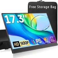 17.3 Inch Portable Monitors 1600*900P HD 72%sRGB IPS 16:9 1000:1 With Type-C Mini HDMI For Laptop Phone PS4/5 Mac XBox TV