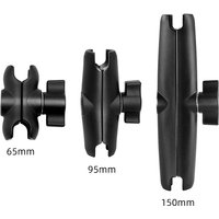Double Socket Arm Aluminum Alloy for 25mm 1" Mounts 5.5cm 9.5cm 15cm Lights Camera Extension Holder 1" Ball Head Mount Adapter
