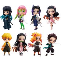 Kawaii Anime Demon Slayer Figure Nezuko Tanjirou Zenitsu Inosuke Kyoujurou GiyuuQposket PVC Model Toys children Gift