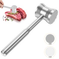 Meat Tenderizer Hammer Double-Sided Meats Hammer Stainless Steel/Zinc Alloy Meat Mallet for Beef Chicken Steak Kitchen Gadgets