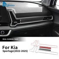 Real Soft Carbon Fiber Sticker For Kia Sportage NQ5 2022 2023 2024 2025 LHD RHD Car Air Outlet Frame Under Instrument Panel