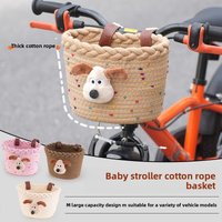1pc Bicycle Basket Cotton Rope, Cartoon Basket Doll Car Basket Electric Car Balance Car Basket Riding Equipment