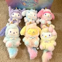 Sanrio Characters Dream Unicorn Series Vinyl Face Blind Box Kuromi Anime Figure Pochacco Surprise Bag Melody Pendant Toys Gift