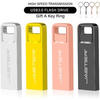 USB3.0 Mini Metal USB 3.0 Flash Drive 128GB Golden Memory Stick Free Key Chain Pen Drive 64GB Storage Device Pendrive 32GB 16GB
