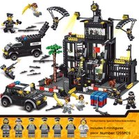 SWAT Police Station Building Blocks City Military SWAT Military Building Blocks City Model Set Kids DIY Toy Gift