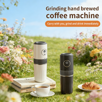 Handheld All-in-One Espresso Machine MINI Travel-Friendly with Built-in Grinder for Home And Outdoor Use