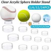2/6/12/24PCS Acrylic Sphere Holder Stand Round Display Ring for Baseball Golf Ball Crystal Glass Ball Tabletop Display Stand