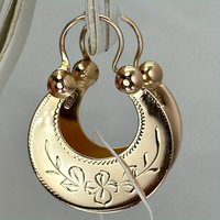 Vintage Concise Hoop Earrings for Women Golden Plated Fashion Earring Trending Luxury Party Aesthetic Jewelry Accessories Gifts