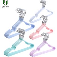 10er-Pack Baby-Kleiderbügel, rutschfeste Gummibeschichtung, Kinder-Kleiderbügel, Metall-Kleiderbügel für Kleinkinder, Mantel, Hose, Schrank, Organisation
