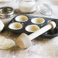 Portable Wooden Egg Tart Double Sides Pastry Egg Tart Pusher Eggtart Mold Baking Accessories Kitchen Gadgets Cooking Tool