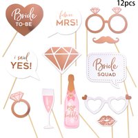 Funny Bride to be Photo Booth Props Bridal Shower Wedding Bachelorette Party Hen Night Selfie Photo Props Team Bride Decor