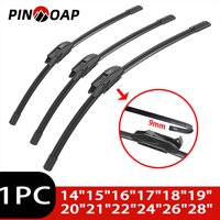 Car Wiper Blade J U-Shaped Hook Windshield Wiper Blade 14"15"16"17"18"19"20"21"22"24"26" Natural Rubber Strip Automotive Parts