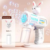 Electric Animals Bubble Machine Toys for Kids Elephant Rabbit Bear Automatic Bubbles Gun Outdoor Toy Childrens Birthday Gifts