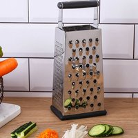 Stainless Steel Standing Cheese Grater Multi-functional Vegetable and Fruit Slicer Cheese and Cheese Grater Four-Sided Melon