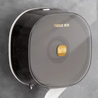 Large capacity tissue box wall mounted toilet dedicated hotel bathroom public roll paper tube large plate tissue holder bathroom