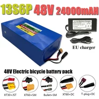 Brand new 48V 24Ah lithium 13s6p battery pack 48v 24000mAh 2000W for Citycoco electric scooter battery built in BMS