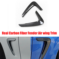 1 Pair Real Carbon Fiber Car Fender Trim Air Wing for BMW F32 F33 F36 2014-2020 Paste Style