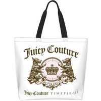 Juicy Couture Classic Shopping Tote Bag Canvas Large Capacity Shoulder Bags Shopper Grocery Handbag for Women