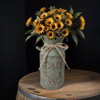Vintage metal ribbon countryside bow decoration dry vase flower arrangement vase Valentine's Day Mother's Day Christmas decorati