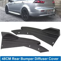 48cm Front Rear Bumper Canard Winglet Spoiler Splitter Cover Sticker Universal For Mitsubishi Lancer Evo X Car Accessories