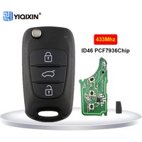 433Mhz ID46 Chip For Hyundai I20 I30 IX35 I35 Accent Solaris Elantra Picanto Remote Car Key For Kia Picanto Sportage Rio3 K5 K2