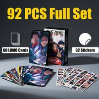 92PCS Cards Set Merch Anime Gojo Satoru Nobara Kugisaki Collectible HD Print Photo Card Jujutsu Kaisen Collect Fan Birthday Gift
