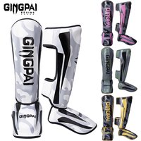 Kickboxing Boxing Shin Guard Pads Muay Thai Martial Arts Sanda Wushu Leg Protector Taekwondo Ankle Guards Muay Thai Leggings