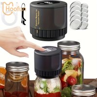 5W lithium battery powered semi-automatic Mason can sealer - LED digital vacuum sealer, used for kitchen bottles and cans, prese