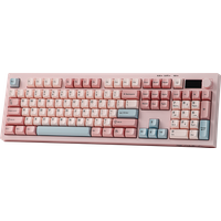 AULA S102 PRO Full Sized ANSI US Tri-mode Wireless Membrane Gaming Silent Keyboard with TFT Screen/Volume Knob & 2000mAh Battery