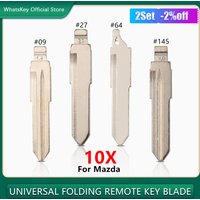 10Pcs Metal Uncut MAZ24 Blade Flip KD900 VVDI Key Blade #09 27 64 145 For Mazda M2 M3 M5 M6 M8 Axela Atenza CX-5 Auto Replace