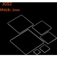 2mm Quartz Square Glass Sheet, High Temperature Resistance, Acid and Alkali Resistance, Ultra-thin, JGS2,length 6mm-100mm