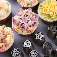 Russian Pastry Nozzles Icing Piping Cream Nozzle Tips Fondant Sugarcraft Decorating Tips Set Cake Cupcake Decorator Gadget