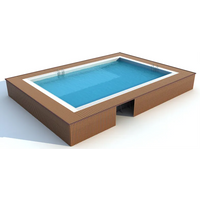 Customizable Steel-framed Rectangular Above-ground Swimming Pool Suitable for Family Outdoor Use