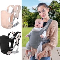Ergonomic Baby Carrier Infant Sling with Adjustable Buckle Multi-Position Safety Holder Hands-Free Hip Seat for Household Chores