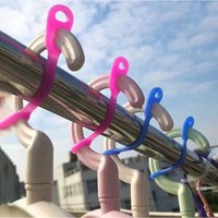 100pcs Silicone Clothes Hangers Windproof Clips, Multifunctional Anti-Dropping Pegs