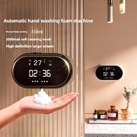 Rechargeable 400ml Automatic Foaming Soap Dispenser Wall Mounted Touchless Sensor Adjustable Foam LED Screen Bathroom Kitchen