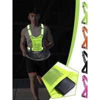 AliExpress NONE LED Reflective Running Vest Adjustable Elastic Flashing LED High Visibility Reflective Vest Cycling Security Vest for Running an