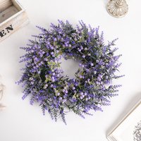 1Pcs Purple Lavender Artificial Flower Garland 36CM Fake Flowers Wreath for Home Room Decor Garden Wedding Decoration Outdoor